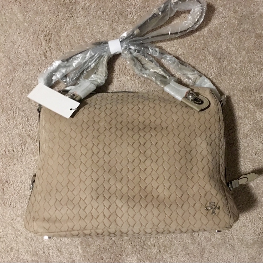 Beautiful braided leather ORYANY purse-NEW
